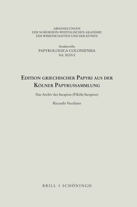 Abbildung von: Edition griechischer Papyri aus der Kölner Papyrussammlung - Brill | Schöningh