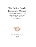 Cover: The Earliest Dutch Imposition Manual - Facsimile of the Manuscript Overslag-Boek by Joannes Josephus Balthazar Vanderstraelen - Grolier Club of New York