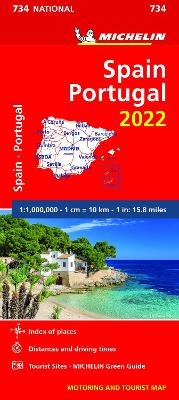 Abbildung von: Spain & Portugal 2022 - Michelin National Map 734 - Michelin Editions des Voyages