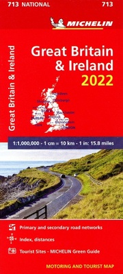 Abbildung von: Great Britain & Ireland 2022 - Michelin National Map 713 - Michelin Editions des Voyages