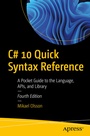 Cover: C# 10 Quick Syntax Reference - APress