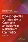 Cover: Proceedings of the 7th International Conference on Architecture, Materials and Construction - Springer
