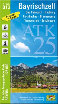 Abbildung von: ATK25-Q13 Bayrischzell (Amtliche Topographische Karte 1:25000) - Landesamt für Digitalisierung, Breitband und Vermessung, Bayern