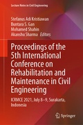 Cover: Proceedings of the 5th International Conference on Rehabilitation and Maintenance in Civil Engineering - Springer