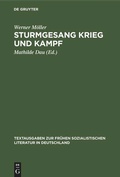 Cover: Sturmgesang Krieg und Kampf - De Gruyter