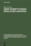 Cover: &Uuml;ber Einbettungen endlicher Gruppen - De Gruyter