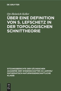 Abbildung von: UEber Eine Definition Von S. Lefschetz in Der Topologischen Schnittheorie - Mercury Learning and Information