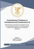 Cover: Contemporary Problems in Architecture and Construction III - Trans Tech Publications Ltd