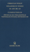 Cover: Physicae seu philosophiae naturalis systema methodicum - Georg Olms Verlag