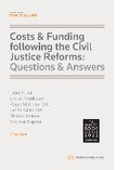 Abbildung von: Costs and Funding following the Civil Justice Reforms: Questions and Answers - Sweet & Maxwell