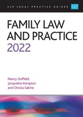 Cover: Family Law and Practice 2022 - The University of Law Publishing Limited