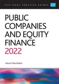 Cover: Public Companies and Equity Finance - The University of Law Publishing Limited