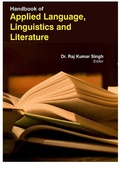 Cover: Handbook Of Applied Language, Linguistics And Literature - Concept Publishing Company Pvt Ltd