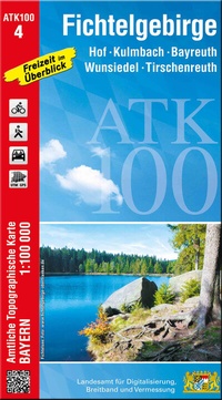 Abbildung von: ATK100-4 Fichtelgebirge (Amtliche Topographische Karte 1:100000) - Landesamt für Digitalisierung, Breitband und Vermessung, Bayern