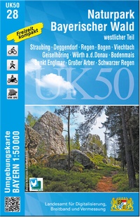 Abbildung von: UK50-28 Naturpark Bayerischer Wald - westlicher Teil - Landesamt für Digitalisierung, Breitband und Vermessung, Bayern