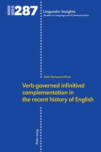 Abbildung von: Verb-governed infinitival complementation in the recent history of English - Peter Lang Verlag