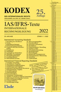Bild vergrößern Bild: KODEX Internationale Rechnungslegung IAS/IFRS - Texte 2022 - Linde