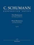 Cover: Drei Romanzen f&uuml;r Violine und Klavier op. 22 - Baerenreiter-Verlag