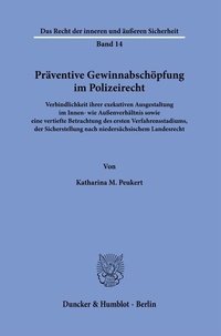 Abbildung von: Präventive Gewinnabschöpfung im Polizeirecht. - Duncker & Humblot