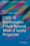 Cover: COVID-19 Disinformation: A Multi-National, Whole of Society Perspective - Springer
