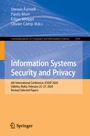 Cover: Information Systems Security and Privacy - Springer
