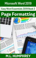 Cover: Word 2019 Page Formatting (Easy Word Essentials 2019, #2) - Easy Word Essentials 2019