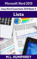 Cover: Word 2019 Lists (Easy Word Essentials 2019, #3) - Easy Word Essentials 2019