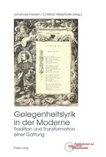 Cover: Gelegenheitslyrik in der Moderne - Peter Lang Verlag