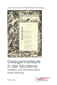 Enlarge image Cover: Gelegenheitslyrik in der Moderne - Peter Lang Verlag
