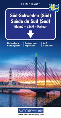 Abbildung von: Kümmerly+Frey Regional-Strassenkarte 1 Süd-Schweden (Süd) 1:250.000 - Hallwag Kümmerly+Frey