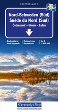 Abbildung von: Kümmerly+Frey Regional-Strassenkarte 5 Nord-Schweden (Süd) 1:400.000 - Hallwag Kümmerly+Frey