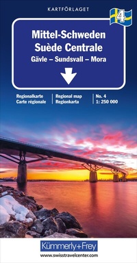 Abbildung von: Kümmerly+Frey Regional-Strassenkarte 4 Mittel-Schweden 1:250.000 - Hallwag Kümmerly+Frey