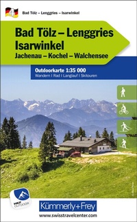 Abbildung von: Kümmerly+Frey Outdoorkarte Deutschland 4 Bad Tölz, Lenggries, Isarwinkel 1:35.000 - Hallwag Kümmerly+Frey
