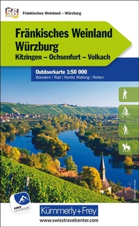 Abbildung von: Kümmerly+Frey Outdoorkarte Deutschland 56 Fränkisches Weinland, Würzburg 1:50.000 - Hallwag Kümmerly+Frey