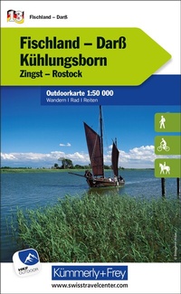 Abbildung von: Kümmerly+Frey Outdoorkarte Deutschland 13 Fischland, Darss, Kühlungsborn 1:50.000 - Hallwag Kümmerly+Frey