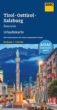 Abbildung von: ADAC Urlaubskarte Österreich 05 Tirol, Osttirol, Salzburg 1:150.000 - ADAC Kartografie ein Imprint von MAIRDUMONT