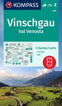 Abbildung von: KOMPASS Wanderkarten-Set 670 Vinschgau, Val Venosta (3 Karten) 1:25.000 - KOMPASS-Karten