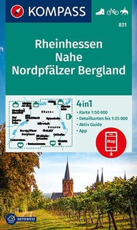 Abbildung von: KOMPASS Wanderkarte 831 Rheinhessen, Nahe, Nordpfälzer Bergland 1:50.000 - KOMPASS-Karten
