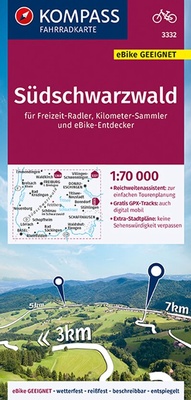 Abbildung von: KOMPASS Fahrradkarte 3332 Südschwarzwald 1:70.000 - KOMPASS-Karten
