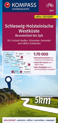 Abbildung von: KOMPASS Fahrradkarte 3311 Schleswig-Holsteinische Westküste 1:70.000 - KOMPASS-Karten