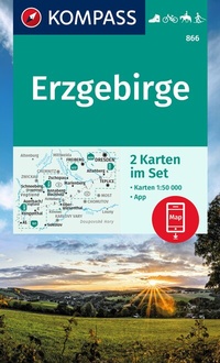 Abbildung von: KOMPASS Wanderkarten-Set 866 Erzgebirge (2 Karten) 1:50.000 - KOMPASS-Karten