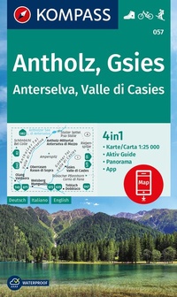 Abbildung von: KOMPASS Wanderkarte 057 Antholz, Gsies, Anterselva, Valle di Casies 1:25.000 - KOMPASS-Karten