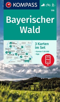 Abbildung von: KOMPASS Wanderkarten-Set 198 Bayerischer Wald (3 Karten) 1:50.000 - KOMPASS-Karten