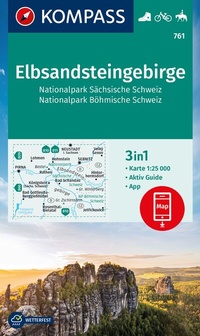 Abbildung von: KOMPASS Wanderkarte 761 Elbsandsteingebirge, Nationalpark Sächsische Schweiz, Nationalpark Böhmische Schweiz 1:25.000 - KOMPASS-Karten