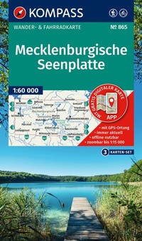 Abbildung von: KOMPASS Wanderkarten-Set 865 Mecklenburgische Seenplatte (3 Karten) 1:60.000 - KOMPASS-Karten