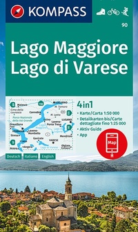 Abbildung von: KOMPASS Wanderkarte 90 Lago Maggiore, Lago di Varese 1:50.000 - KOMPASS-Karten