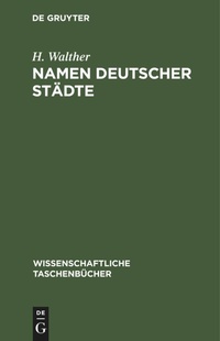Abbildung von: Namen Deutscher Staedte - Mercury Learning and Information
