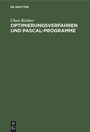 Cover: Optimierungsverfahren und PASCAL-Programme - De Gruyter