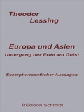 Cover: Europa und Asien. Untergang der Erde am Geist. - BoD - Books on Demand