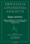 Cover: &Eacute;gypte ant&eacute;rieure - Peeters Publishers